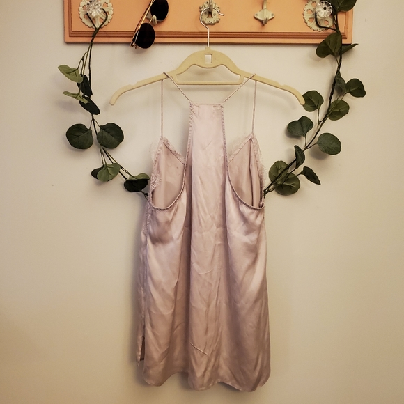 Cami NYC | Racer Silk Charmeuse Cami Lace Size M - Picture 3 of 11